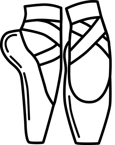 Pointe Shoes Coloring Page